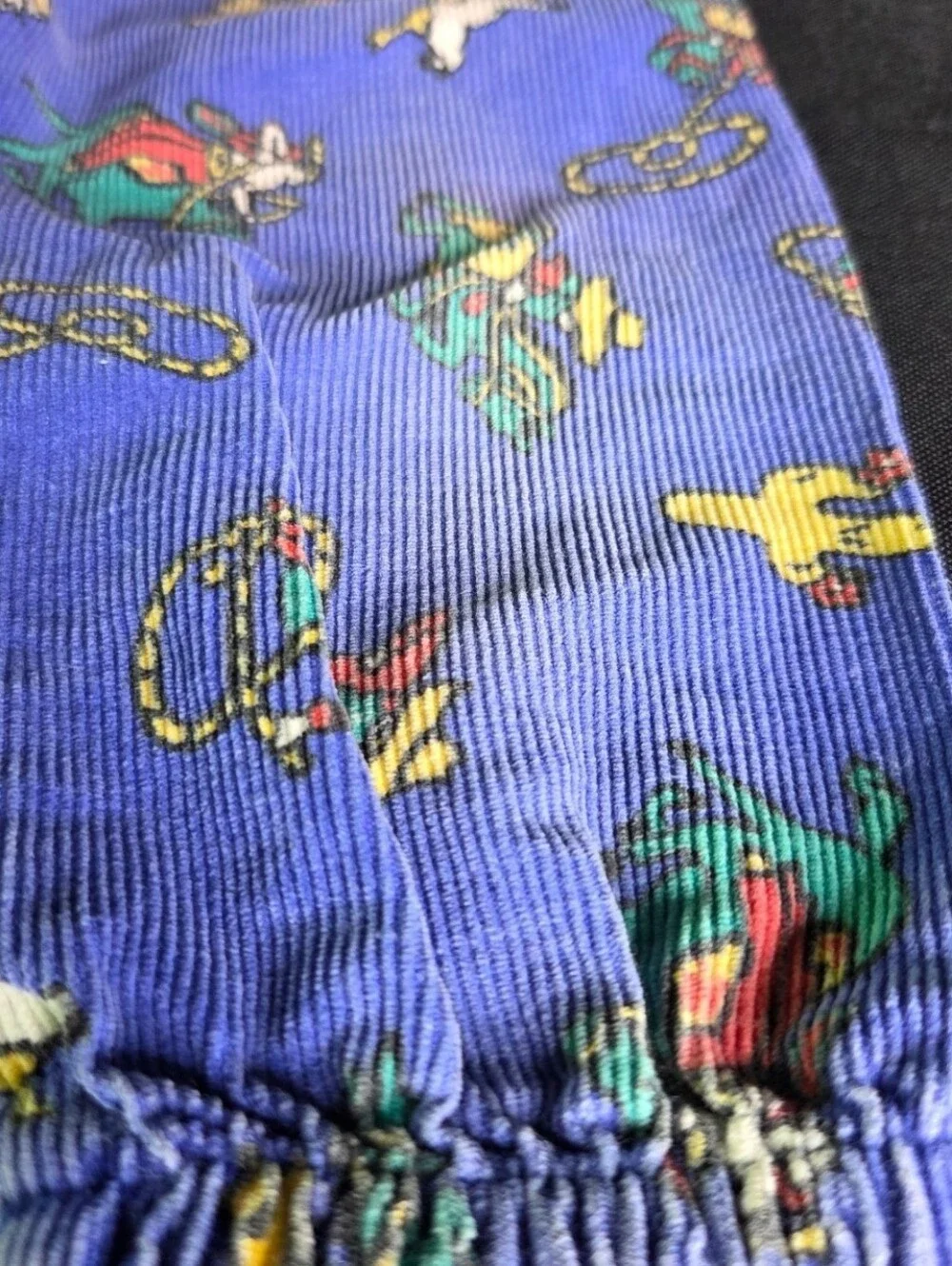 Vintage Perfect Pals Blue Corduroy Cowboy & Indians Pants 12 Mo